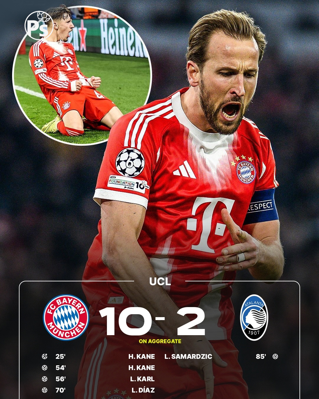 BAYERN MUNCHEN 4 – 1 ATALANTA