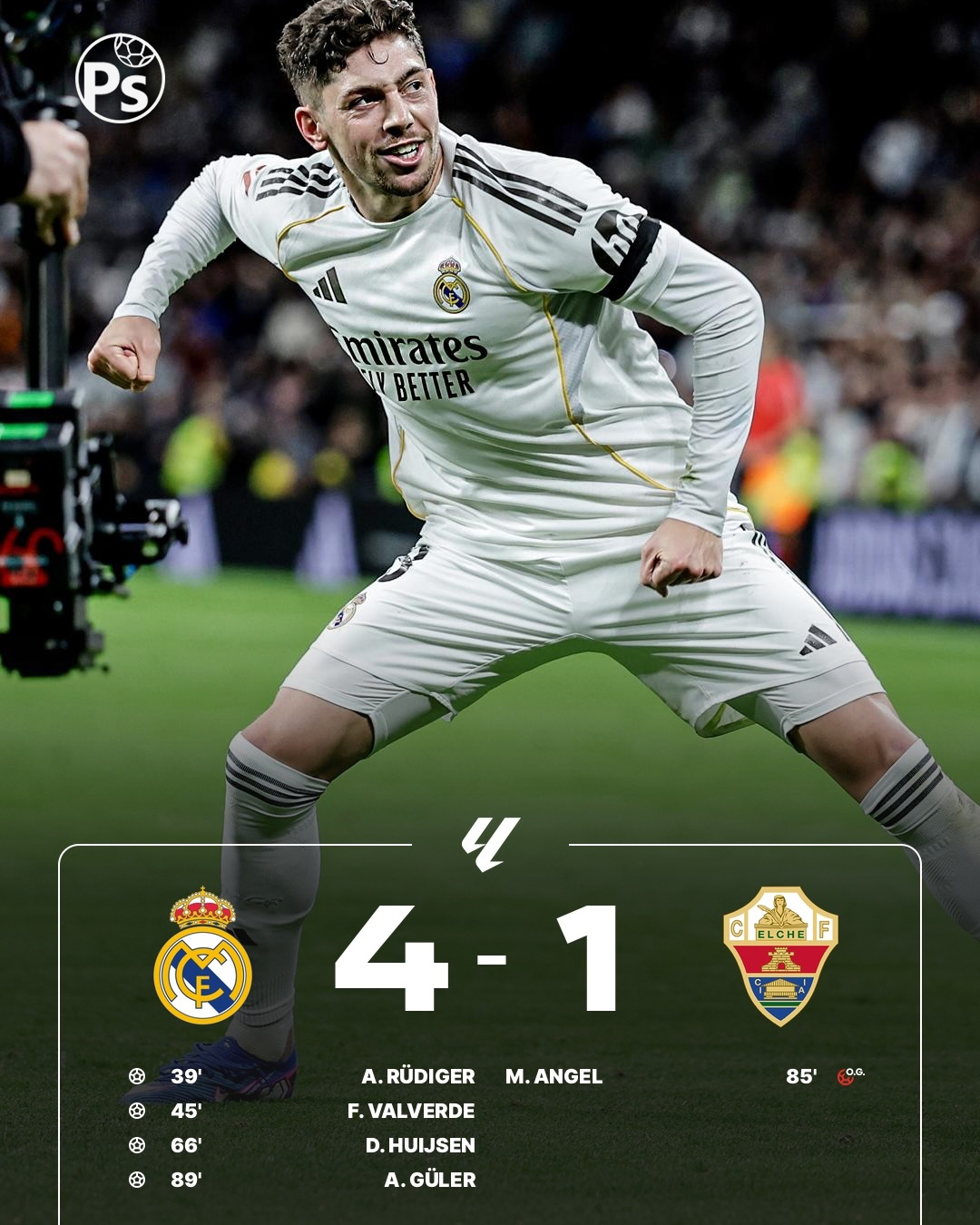 REAL MADRID 4 – 1 ELCHE