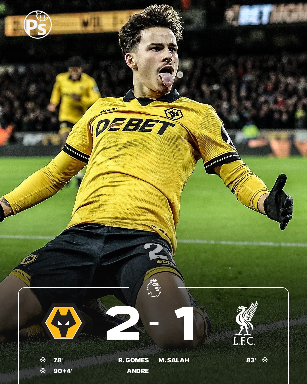 WOLVES 2 – 1 LIVERPOOL